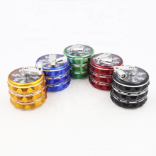 63mm 4 layers audio lightning high quality cylindrical unique shaped Spice Crusher Herb Grinder
